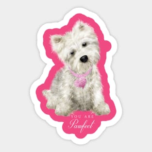 Pawfect Westie Love Sticker